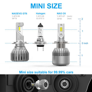 9007 LED Headlight Bulb 90W 10000LM White | NAOEVO GT6 Series