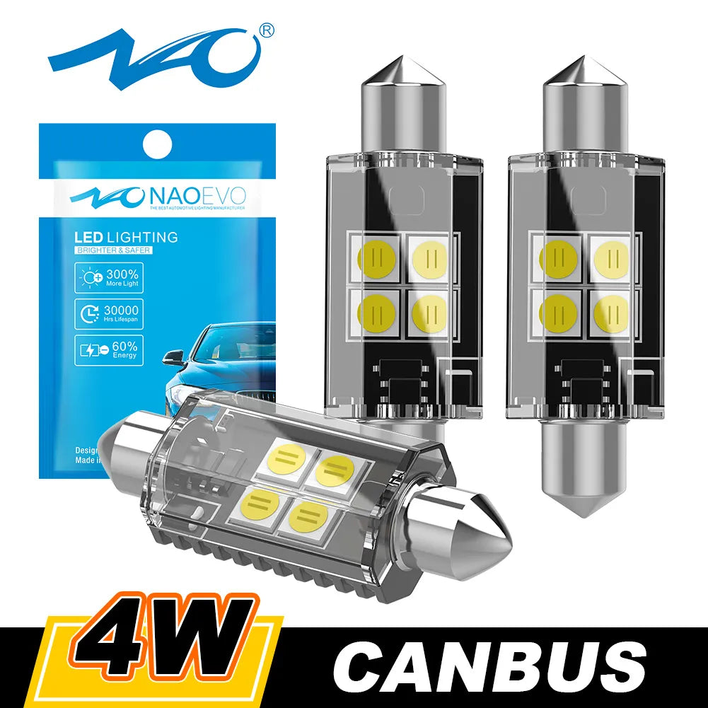 Ampoule C5W 36mm LED 12V 6 LED 6500K - Lumière bleu - SOCARIMEX