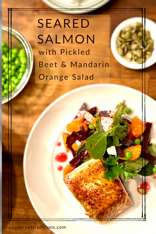 Salmon Salad with Pickled Beets