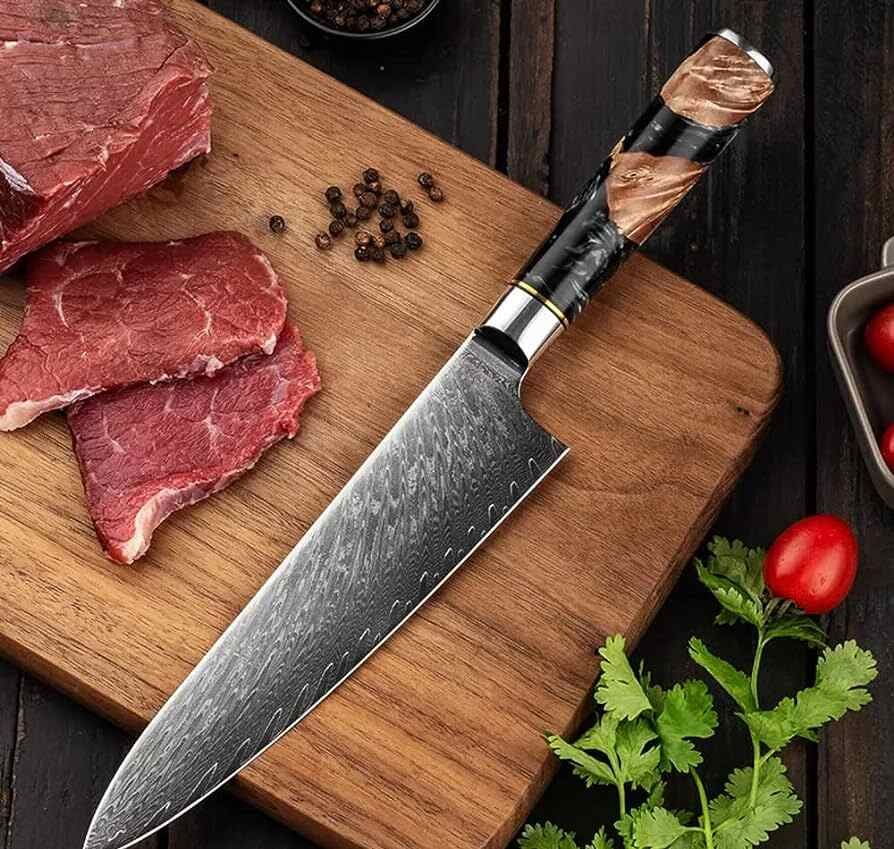 Damascus Kitchen Knife