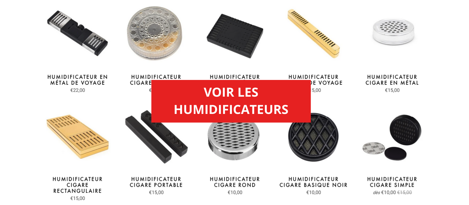Les différents humidificateurs pour cigares