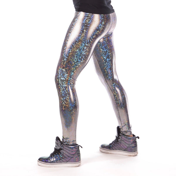 Rainbow Daze Flared Holographic Pants - Made in the USA - Festival