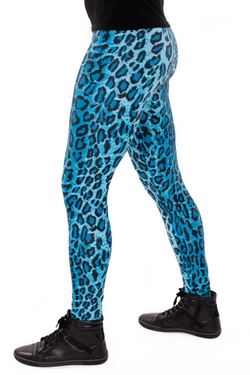 nike blue leopard print leggings