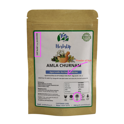 HerbsUp Amla fruit powder- Amla powder online at best price