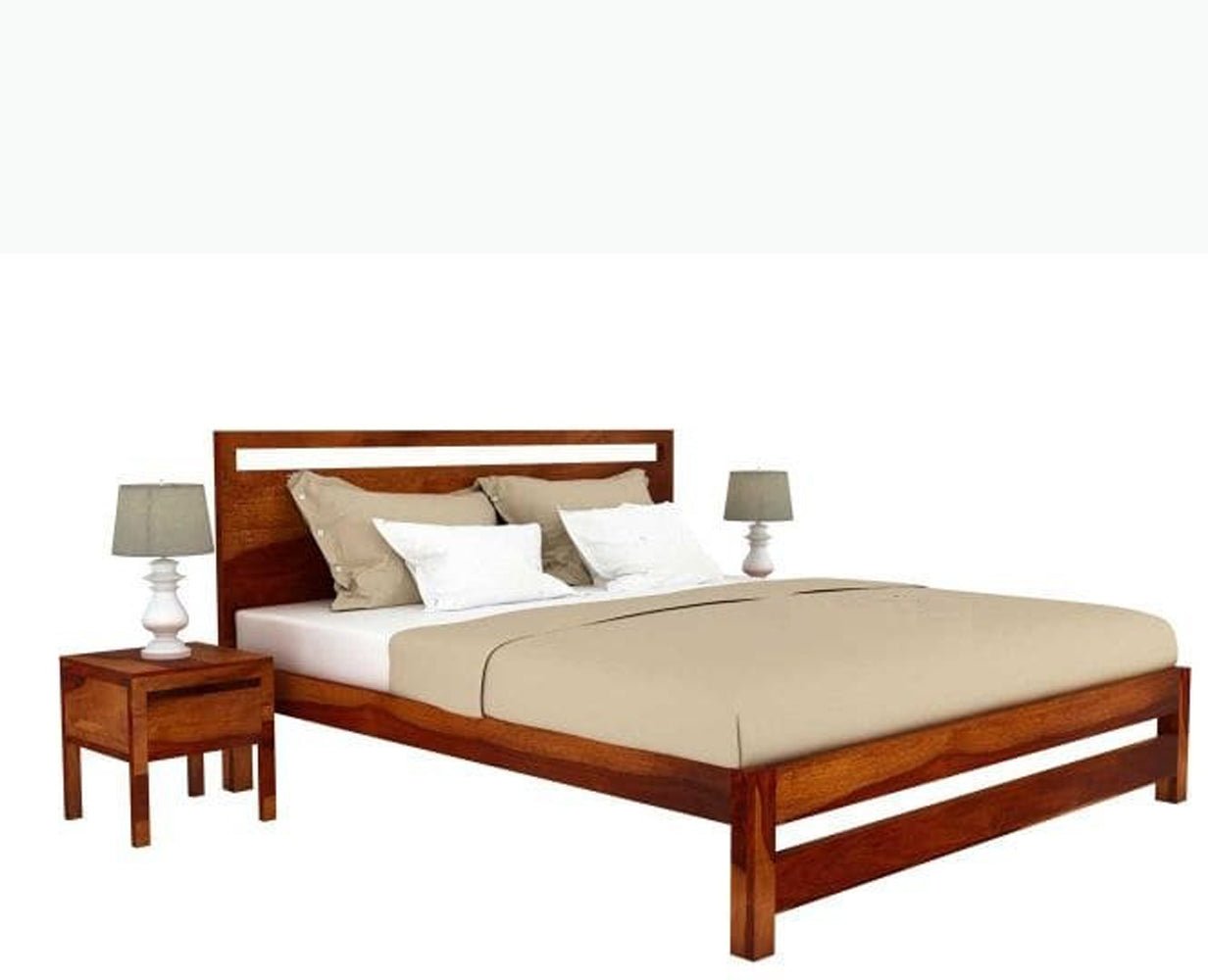 Buy Sheesham Wood Queen Size Bed Online On Furniselan