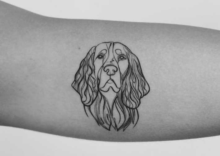 Outline Dog Ear Tattoo Designs For Minimalist Dog Lovers  Tattoo Glee