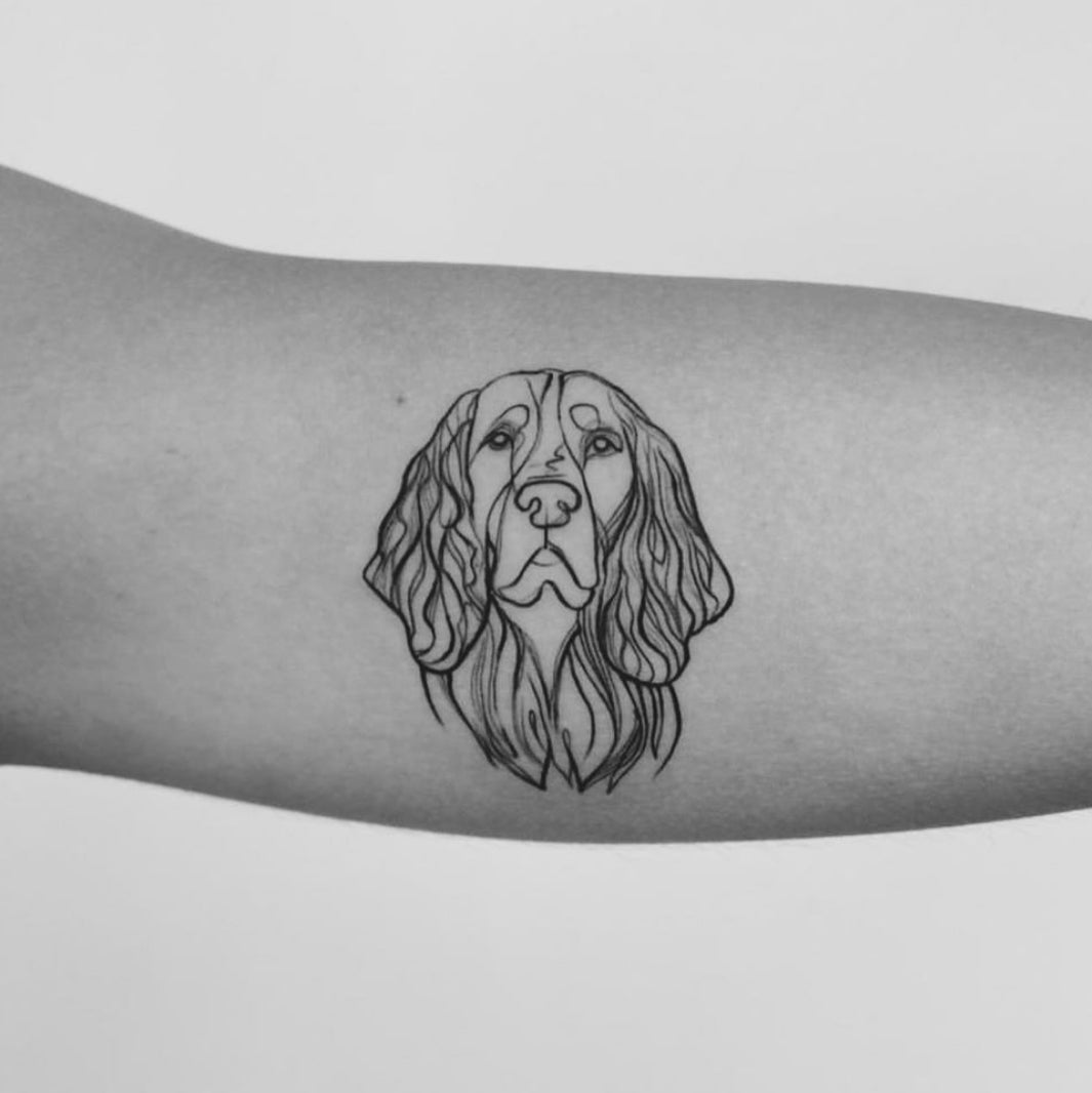 The Best Minimalist Dog Tattoo Ideas  Designs To Try