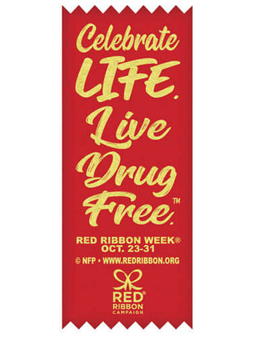 Be Yourself, Be Amazing, Be Drug Free 2-Sided Silicone Awareness Bracelets - Pack of 25 Red Ribbon Week Supplies
