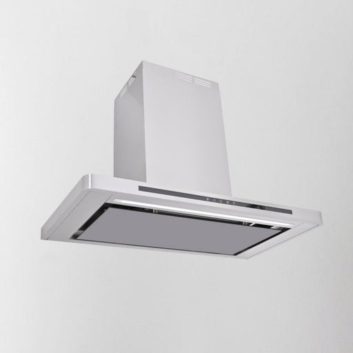 Island range hood - LA-90-LINEA-ISL - Luxair Cooker Hoods Kitchen Extractors  - with built-in lighting / black