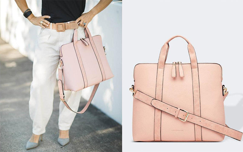 baby pink rhodes laptop bag by louenhide