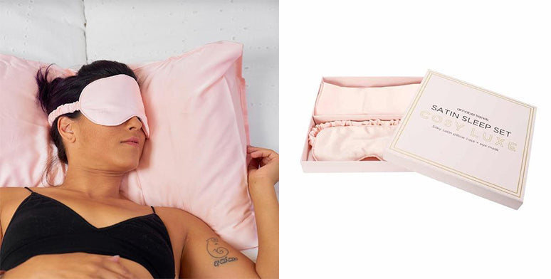 sleep set cosy luxe satin pink Annabel trends