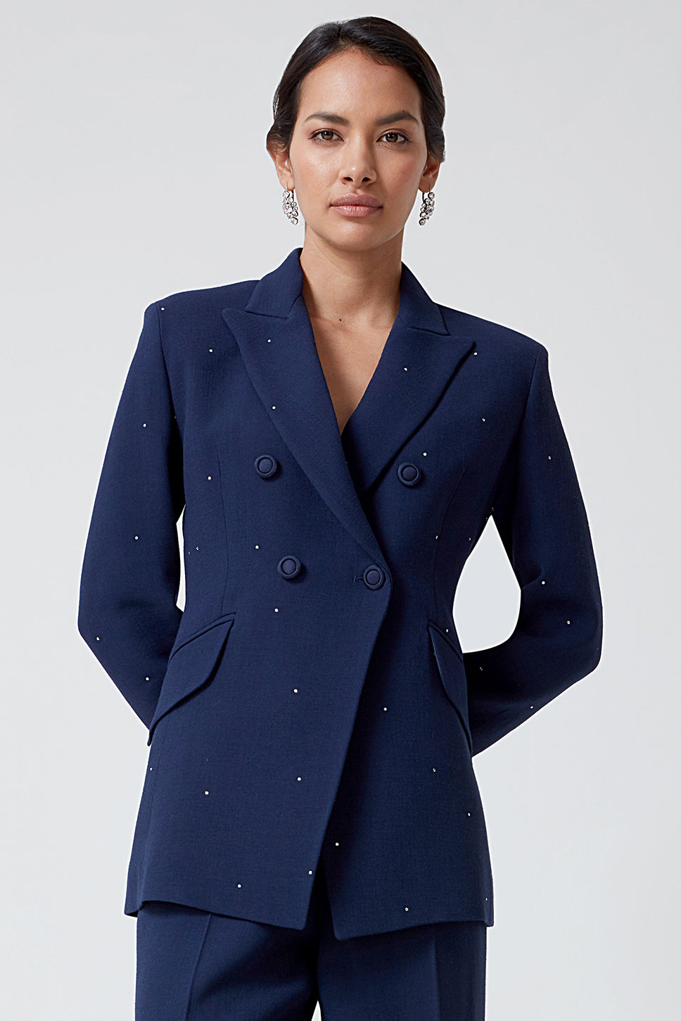 Navy Crystals Jacket - Imogen