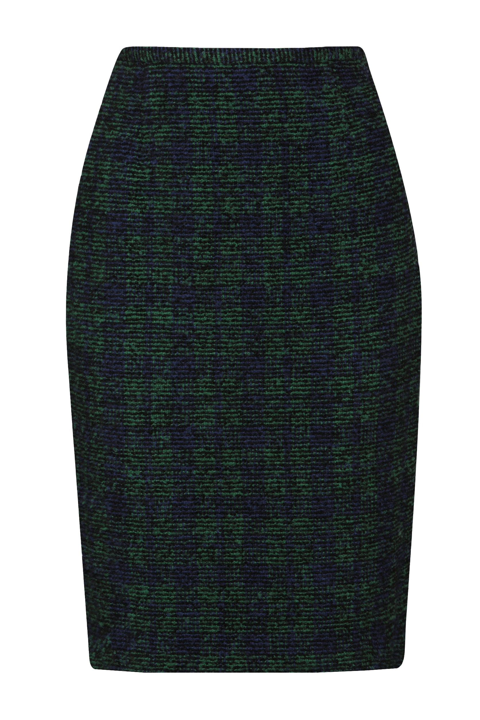 Green/Navy Boucle Tweed Skirt - Penny