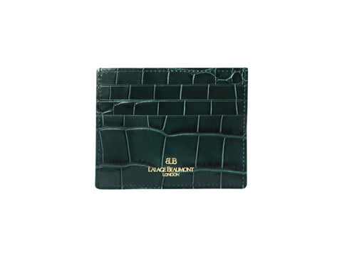 Maya Large Orinoco 'Croc' Print Calf Leather Handbag - Dark Green