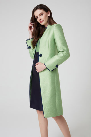 Navy Velvet Hunter Coat Dress  Luxury Occasion Coats  Suzannah London