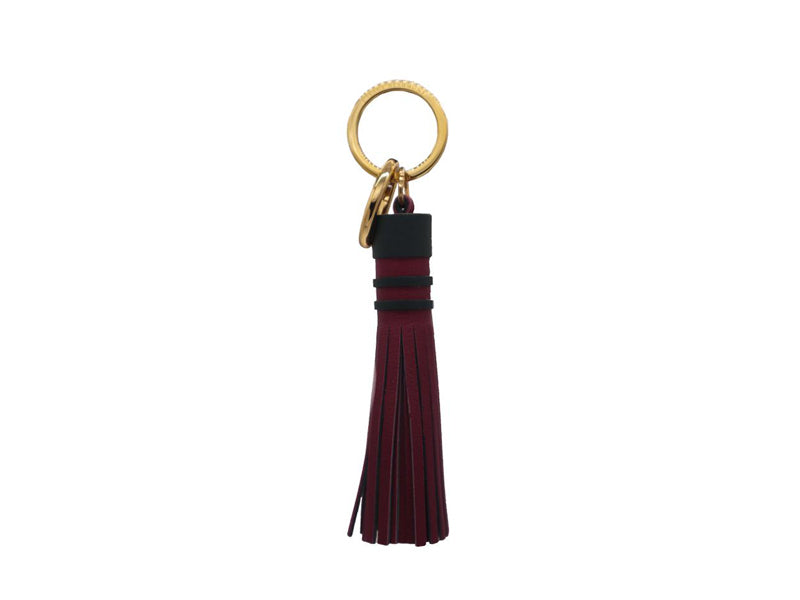 Tassel Keyring/Bag Charm - Wine/Green