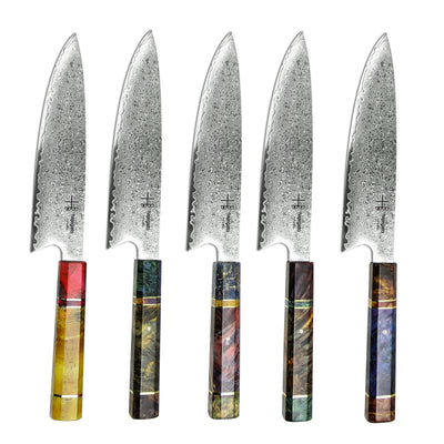6 Inch Kitchen Utility Knife Japanese VG10 Damascus Steel Chef Pairing  260mm Cut