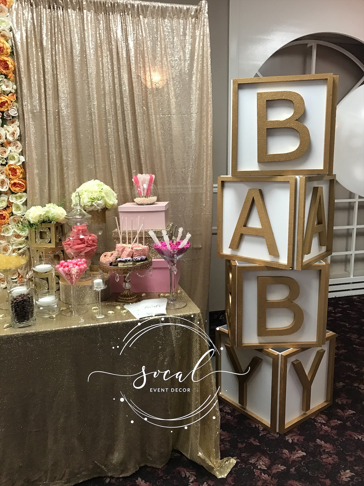 Huge Baby Blocks Prop! Photo shoot, candy buffet, baby shower! – SoCal  Event Decor