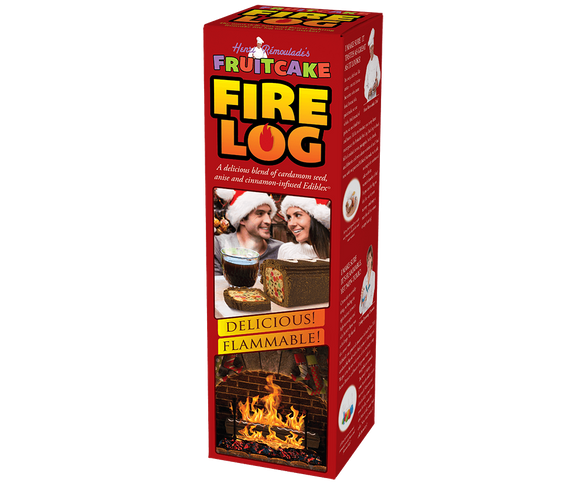 Fruitcake fire log