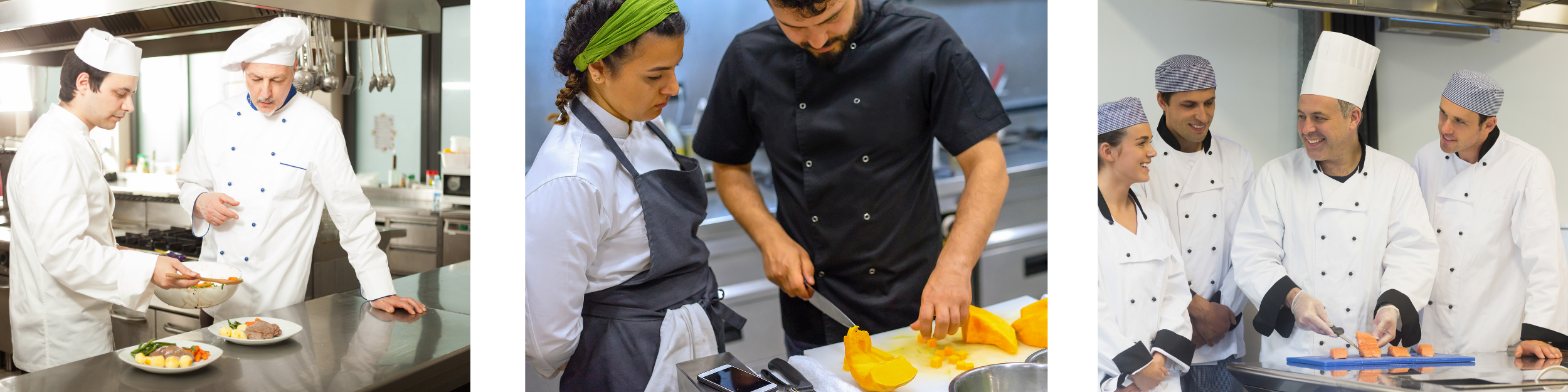 Des chefs enseignent aux étudiants