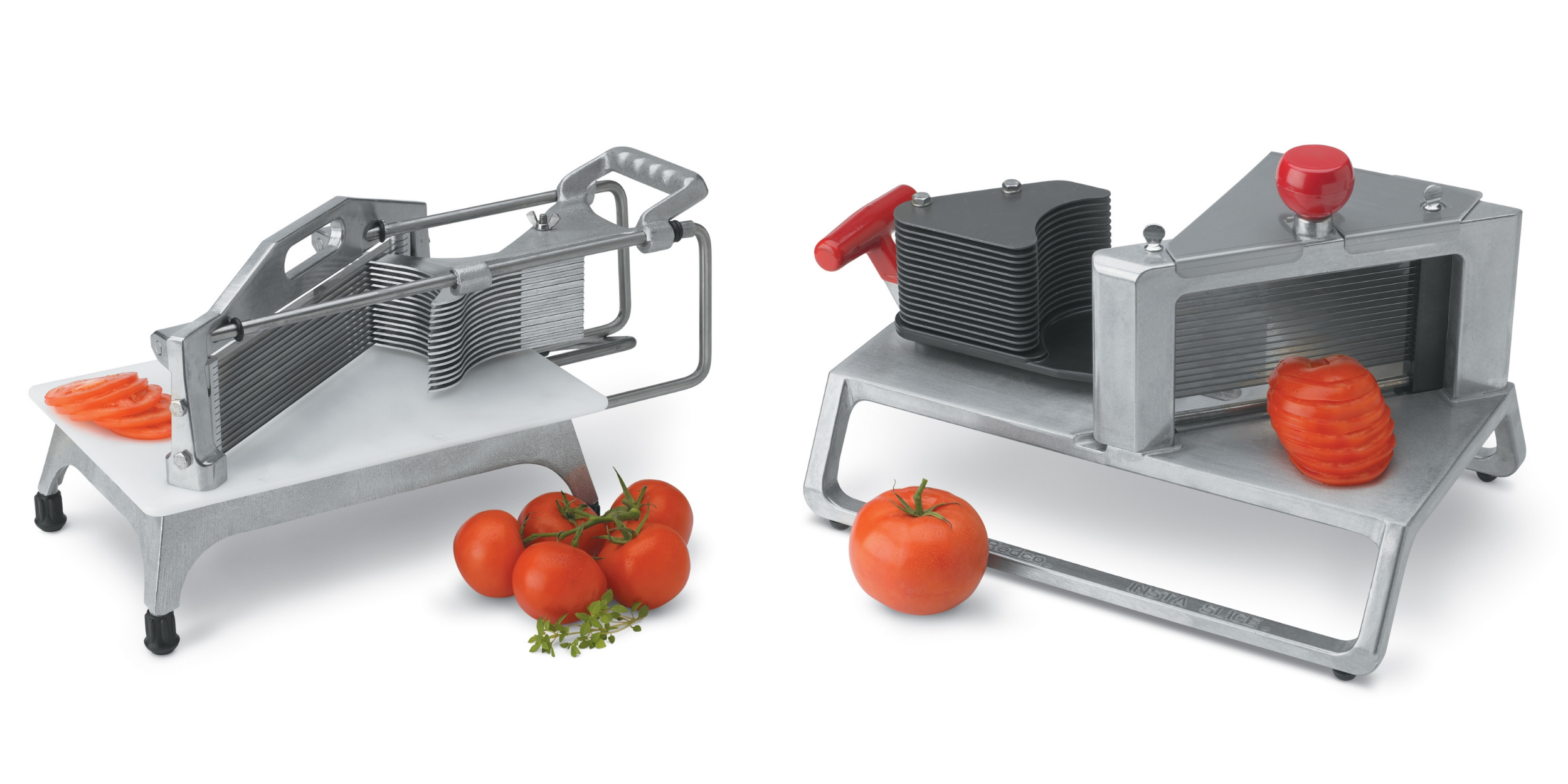 Manual tomato slicers