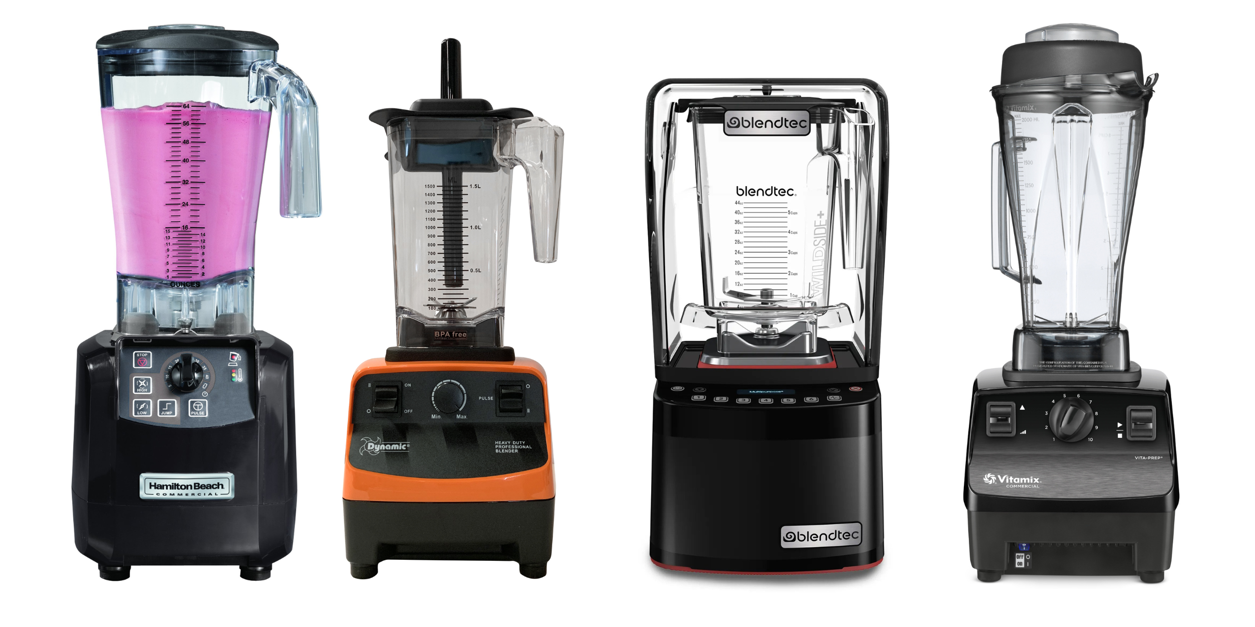 Four countertop blenders