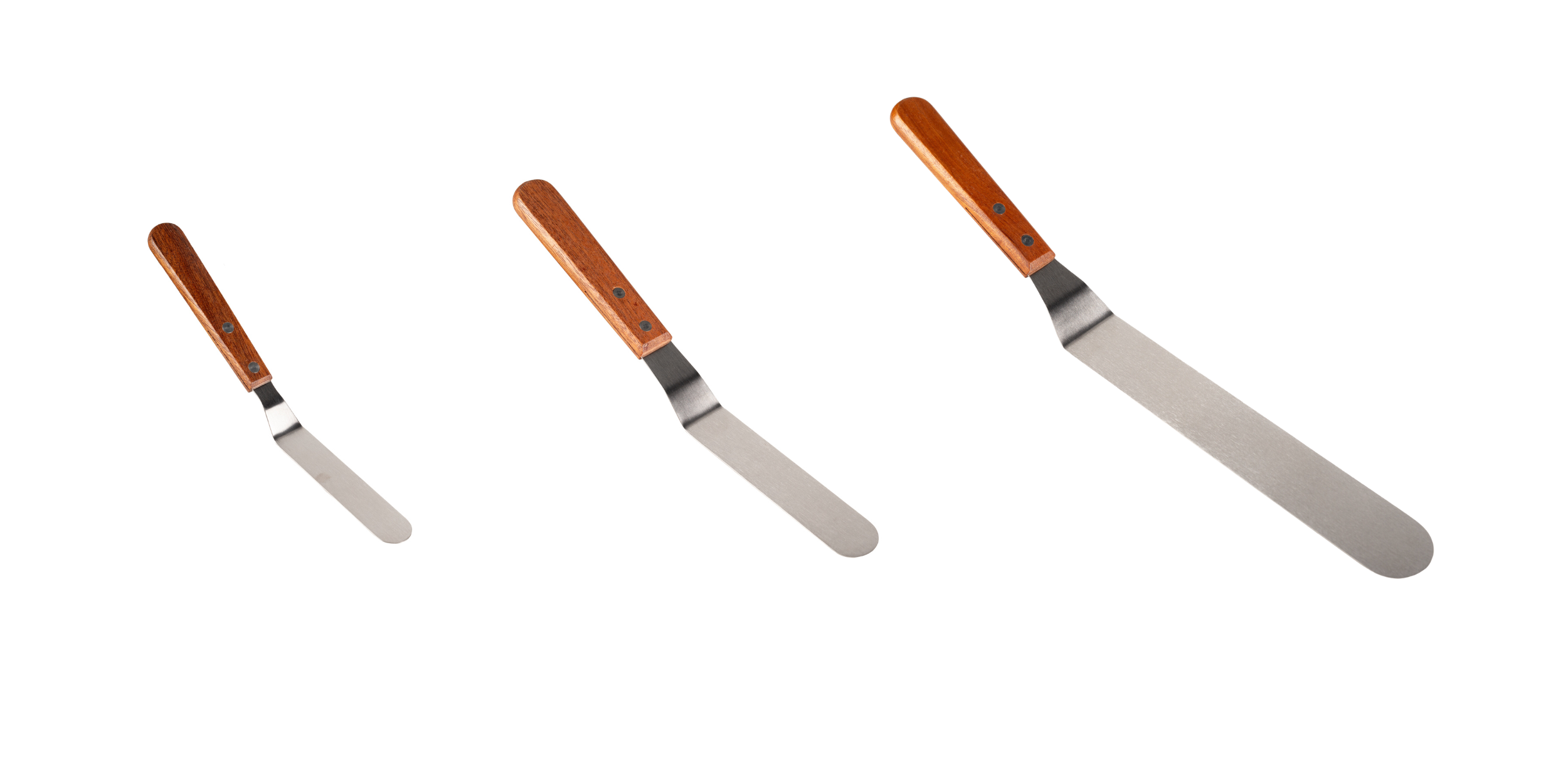 Browne Offset Spatulas with Wood Handle