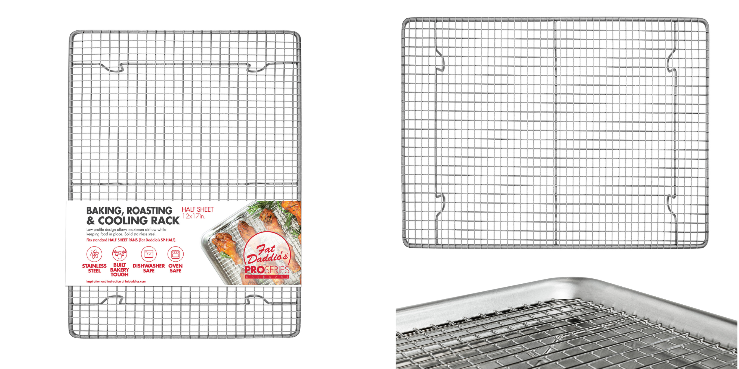 Fat Daddio's Stainless Steel Cooling & Baking Rack, 14 x 17 inch