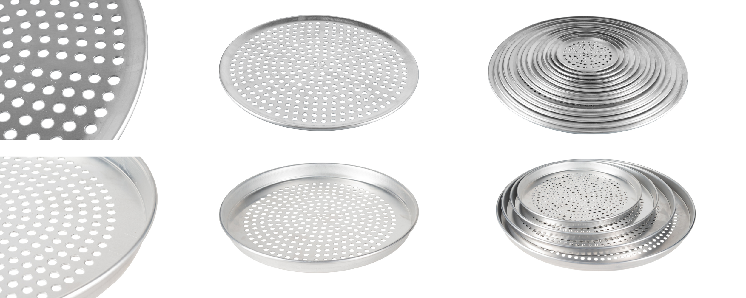 Styles of perforated pizza pans