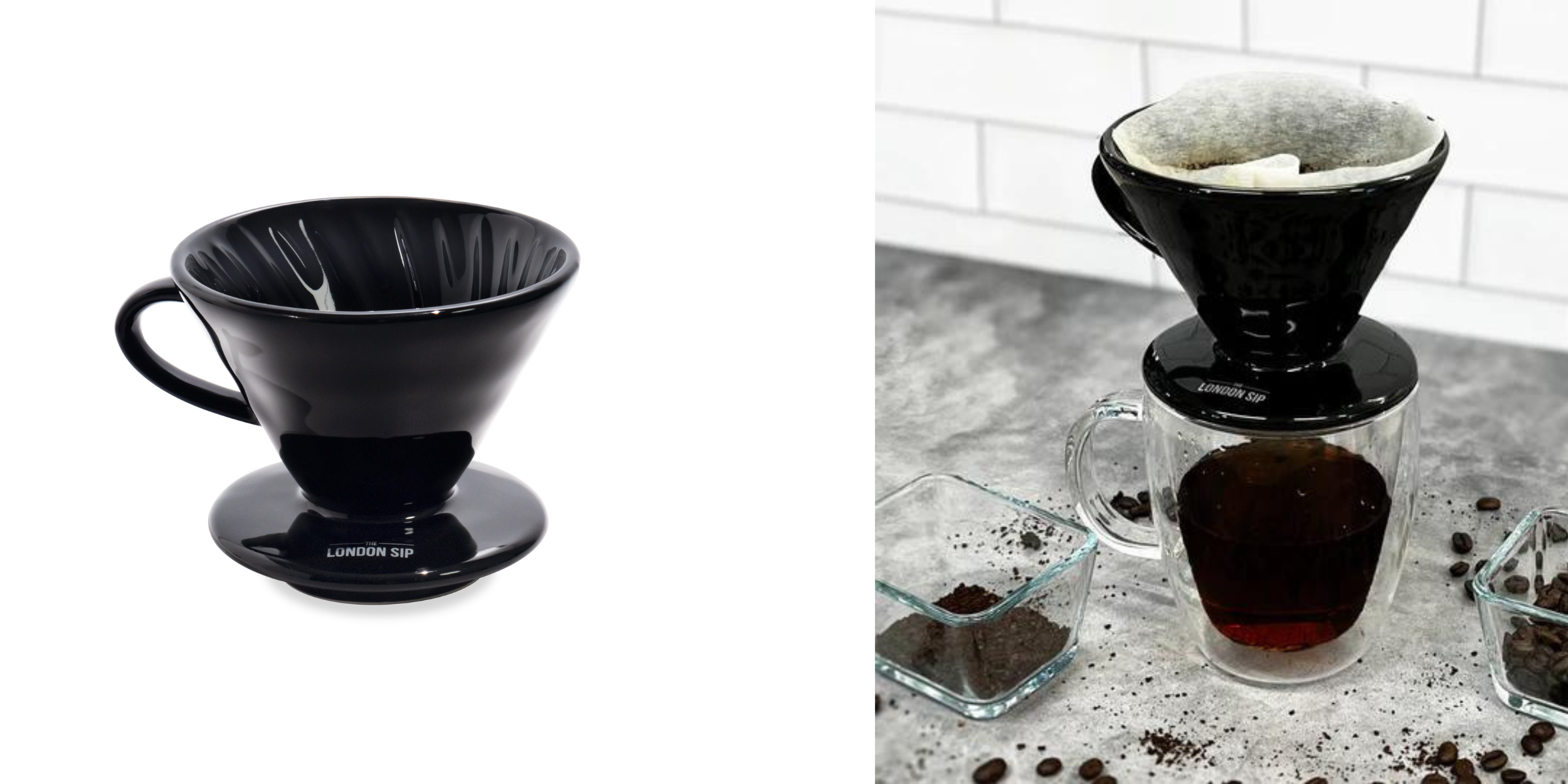 London Sip Coffee Dripper Black Ceramic