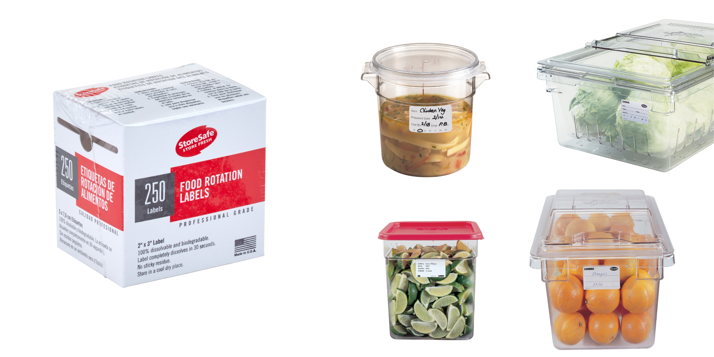 Using labels on food storage containers