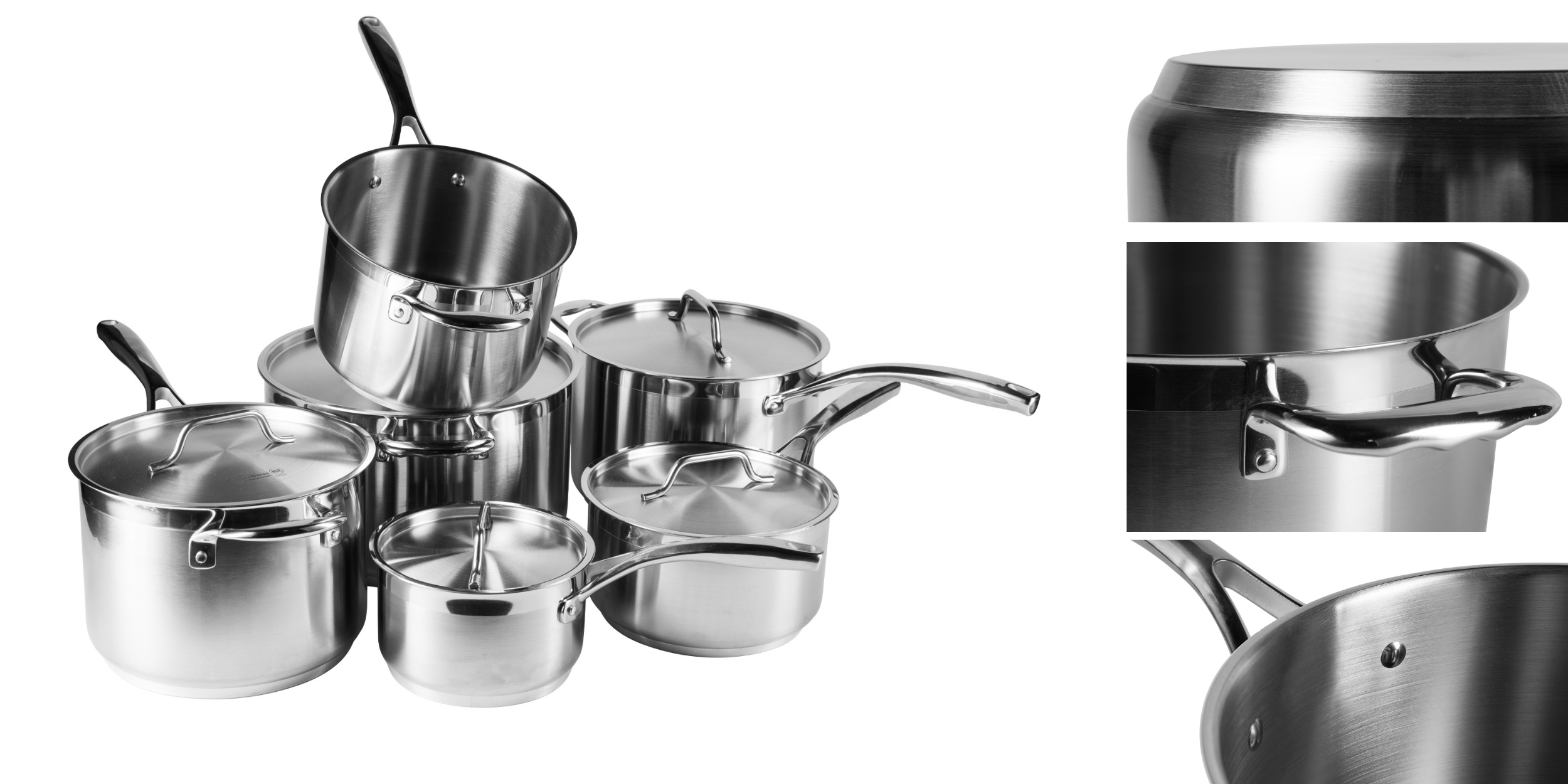 SignatureWares Sauce Pans and Lids Stainless Steel