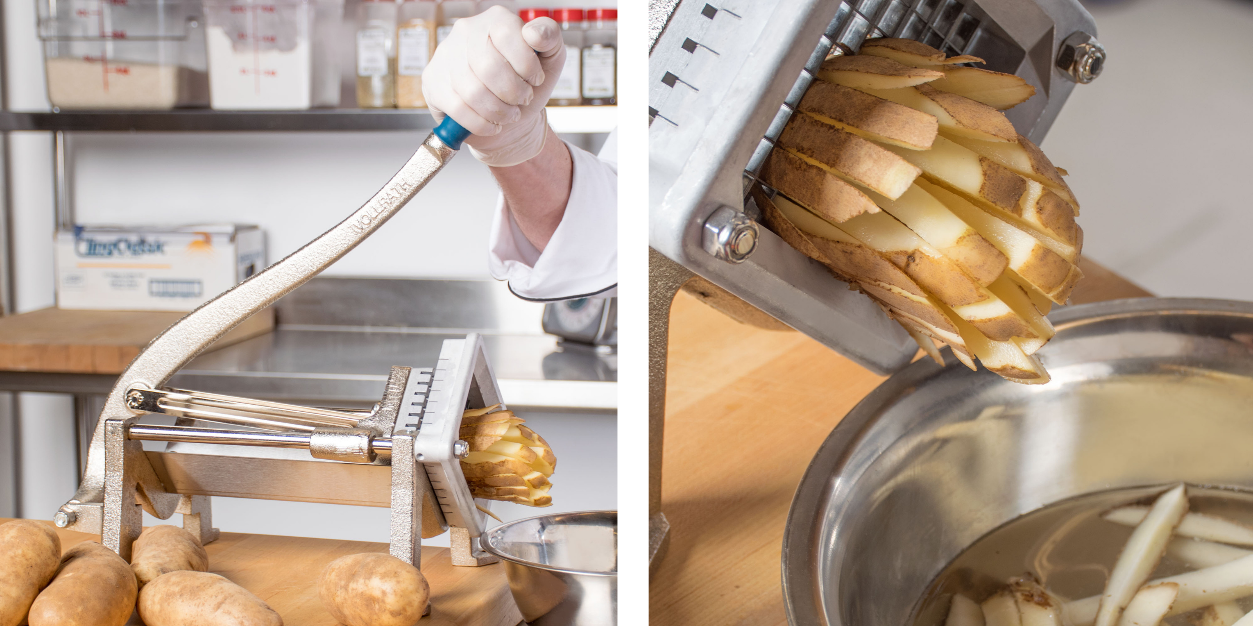 Manual french fry cutter