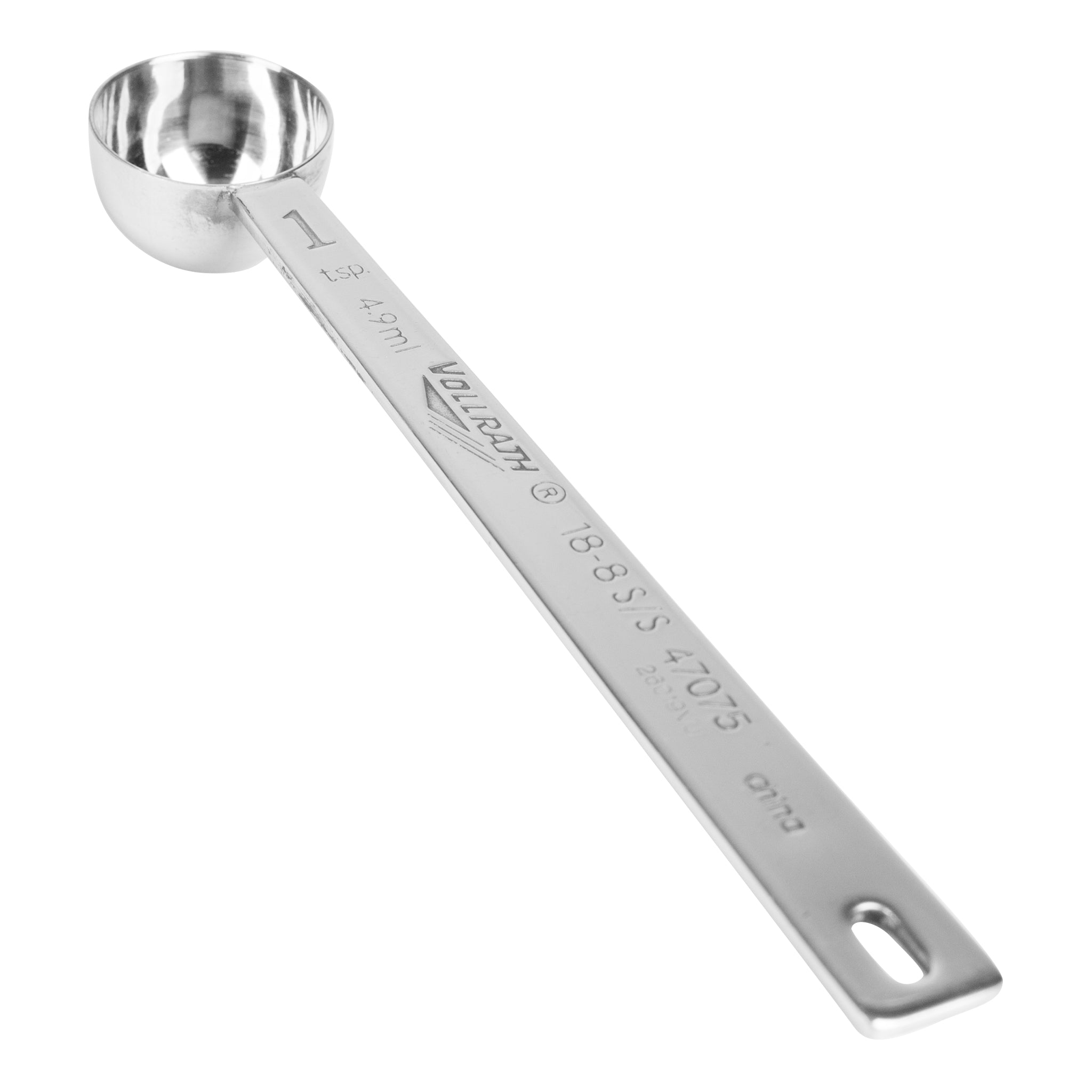 Vollrath 47075 1 tsp. Stainless Steel Heavy-Duty Round Measuring Spoon