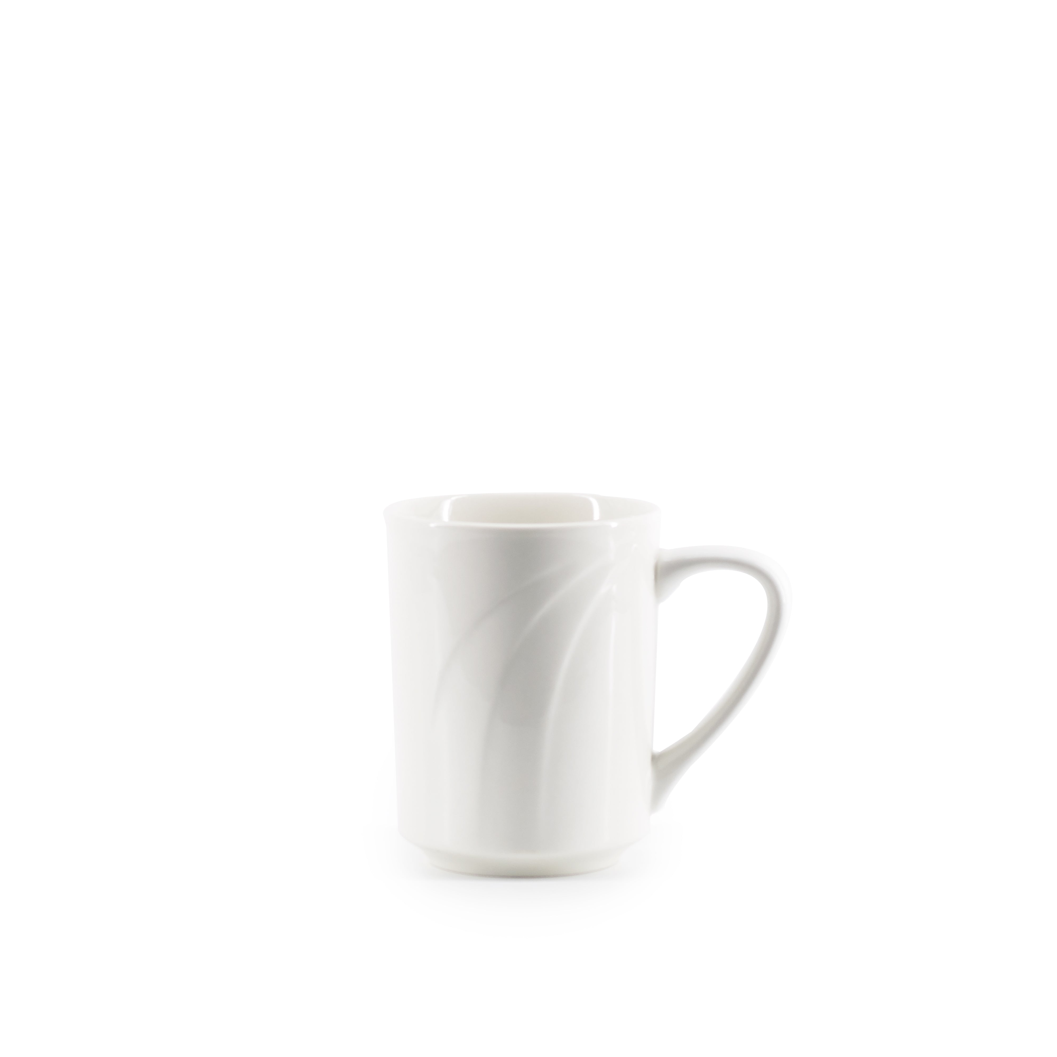 Brasserie All-White Porcelain Coffee Mugs