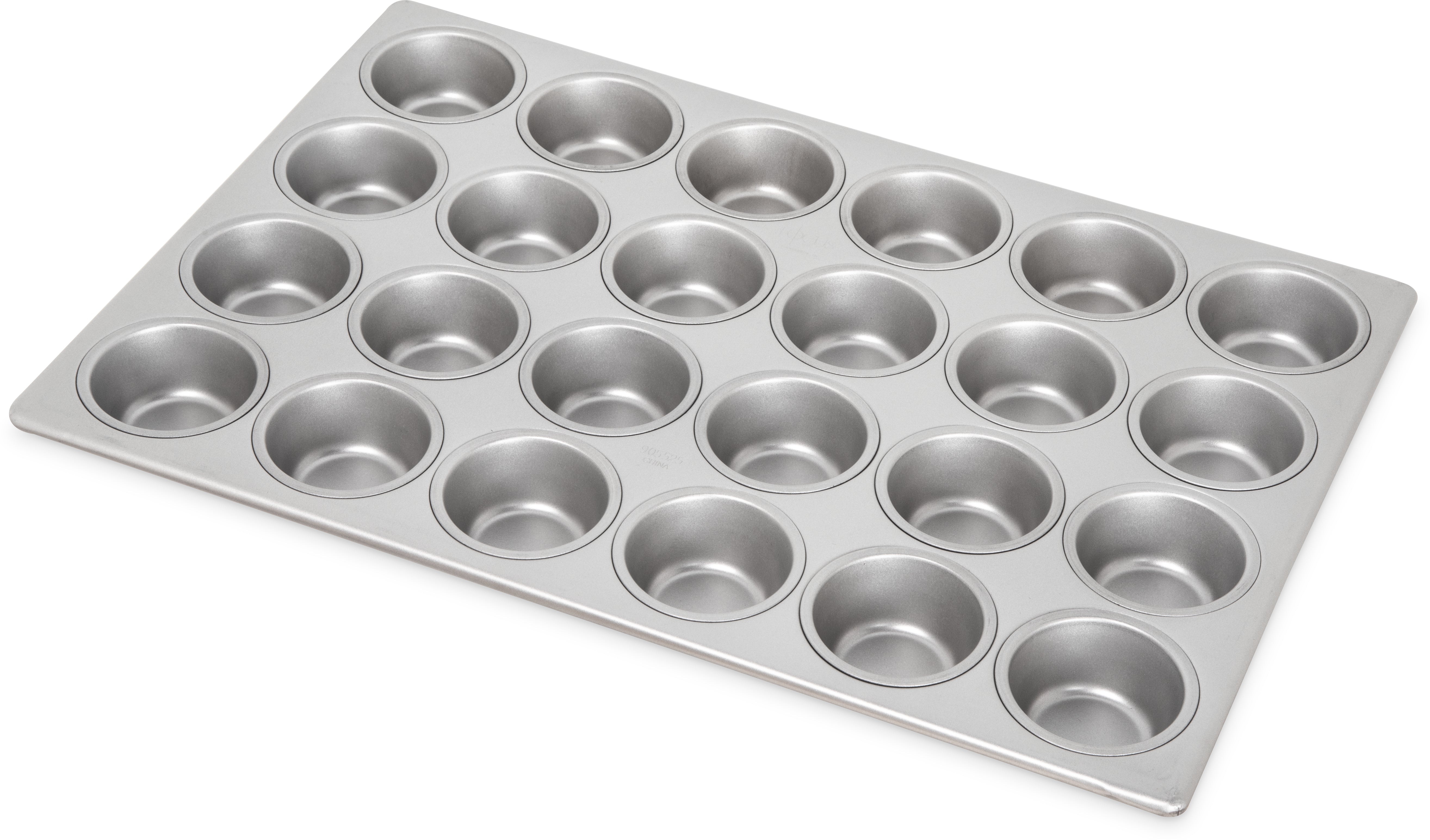 Baker's Mark 48 Cup 2.1 oz. Glazed Aluminized Steel Mini Muffin / Cupcake  Pan - 26 x 18