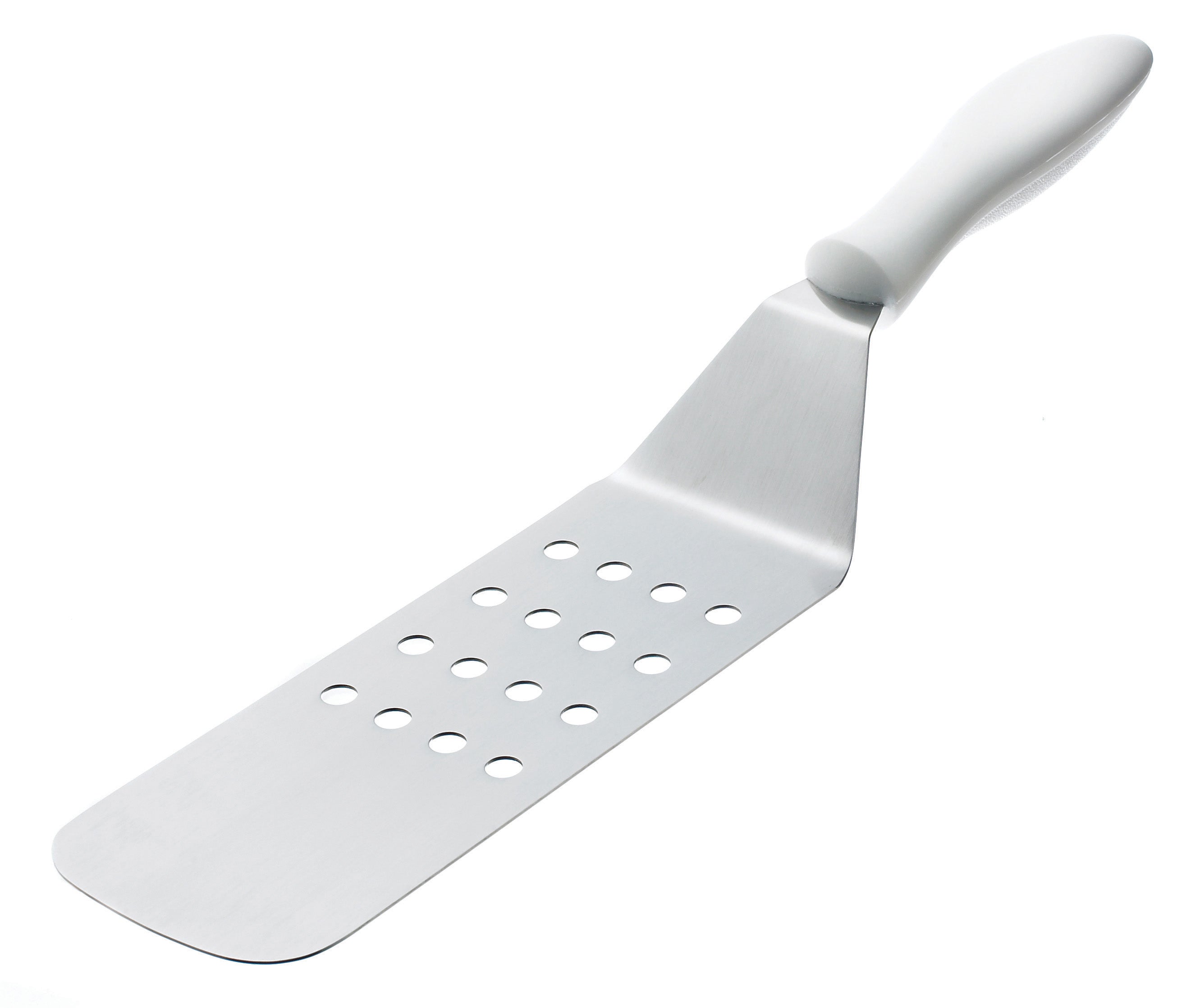 Pro Chef Kitchen Tools Stainless Steel Perforated Turner Spatula - Flipper  with Drain Hole to Cook and Serve Fish, Burgers, Eggs, Pancakes and Holes  Allow the Food to Easily Slide Off –