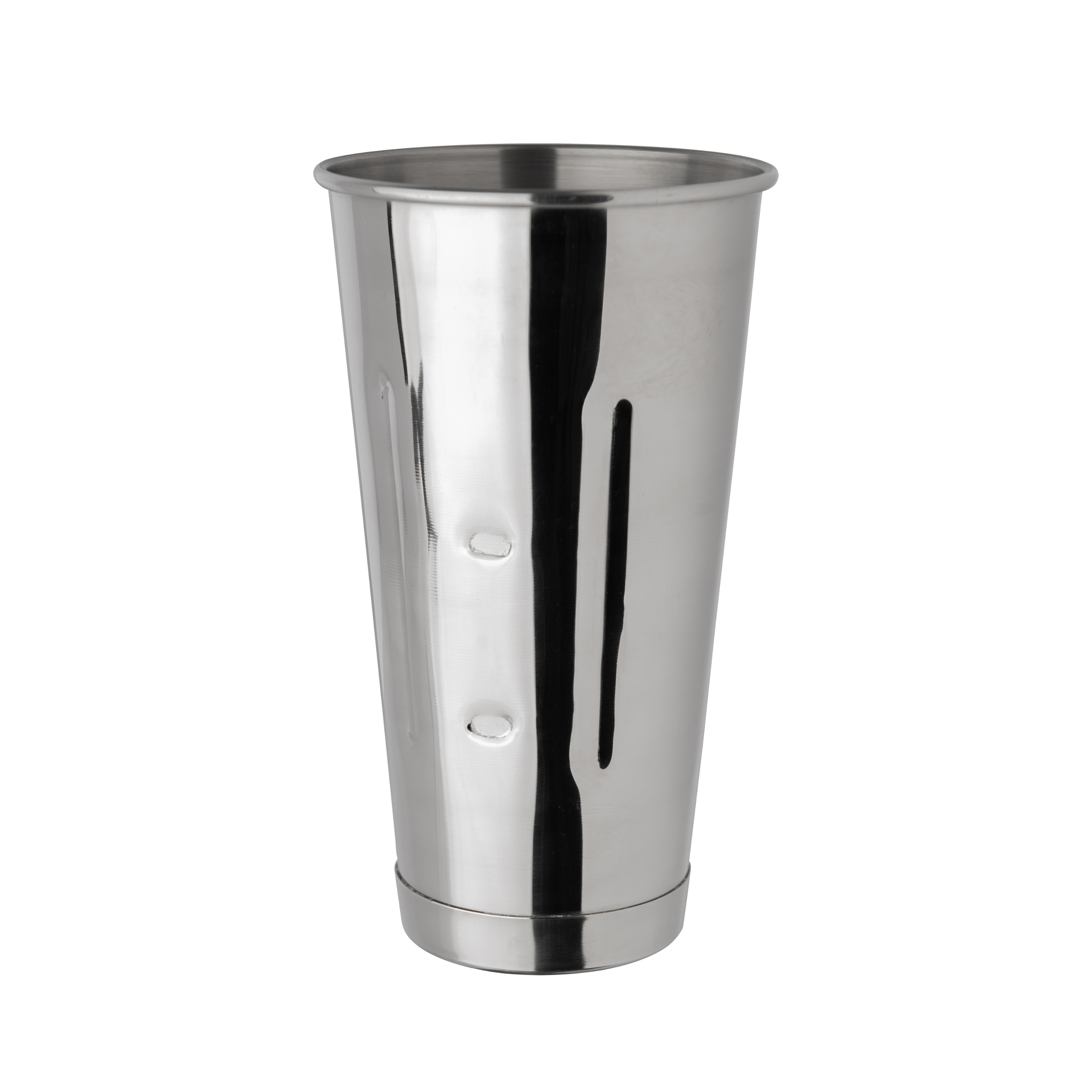 Choice 30 oz. Stainless Steel Malt Cup with Black Plastic Handle