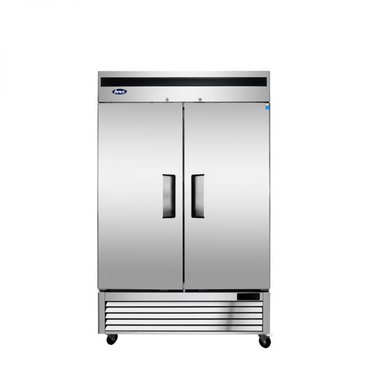 Atosa | MBF8503GR Bottom Mount Double Stainless Steel Door Reach-In Freezer, 55", 115/60/1 - ChefEquipment.com product image