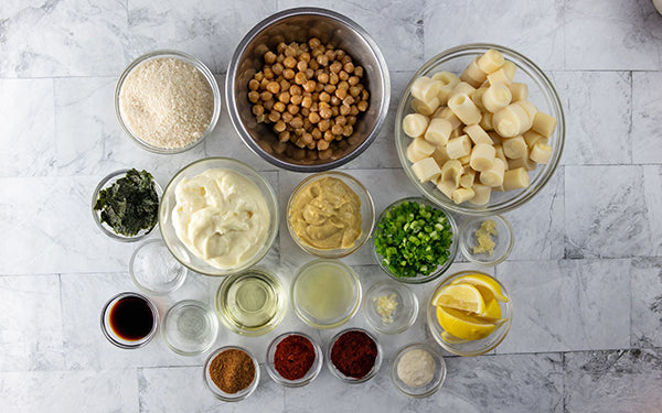 Ingredients for Plant-Based “Crab” Cakes