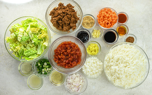 Ingredients for De-stuffed Stuffed Cabbage Rolls – Chinese Style