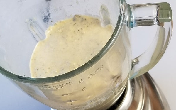 Measure out and place all batter ingredients in a blender, mix until smooth batter is formed.