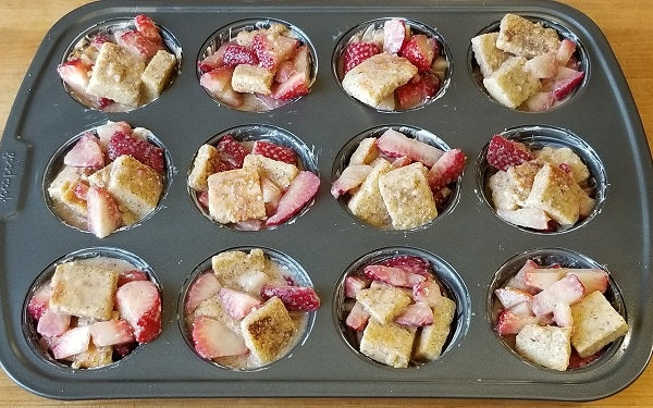 Image of filling in cupcake baking pan