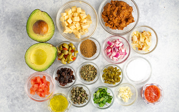 Ingredients for Plant-Based Picadillo