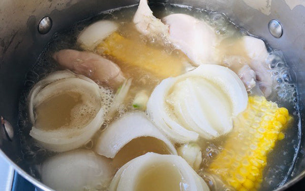 Image of ingredients in stockpot