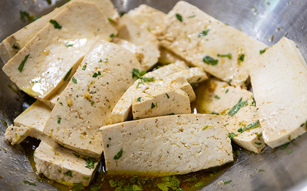 Image of Tofu in marinade 