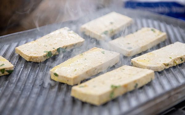 Image of tofu grilling