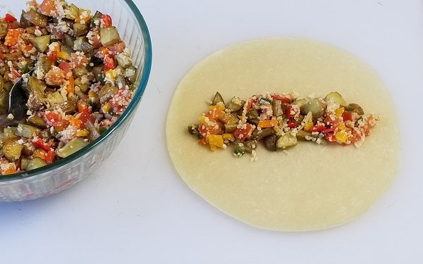 Image of tortilla with vegetables