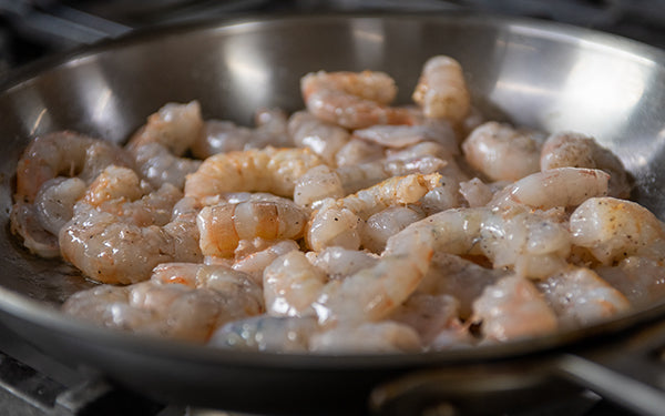 Image of prawns in pan