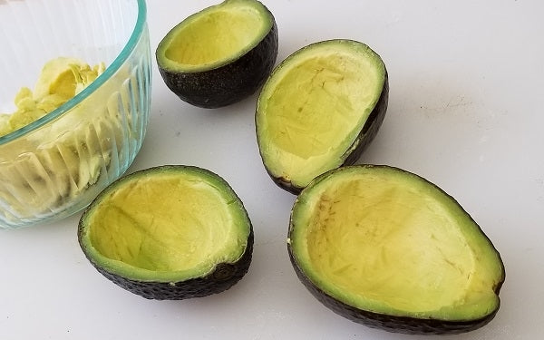 Image of avocado scooped out